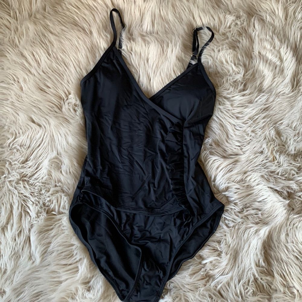 Designer One Piece Swimsuit black S